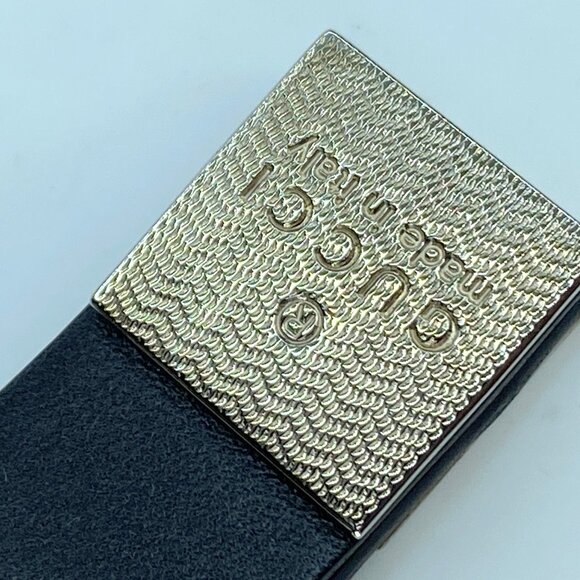 Gucci black Leather silvertone Keyring with original seal and box GS296 - Picture 6 of 8